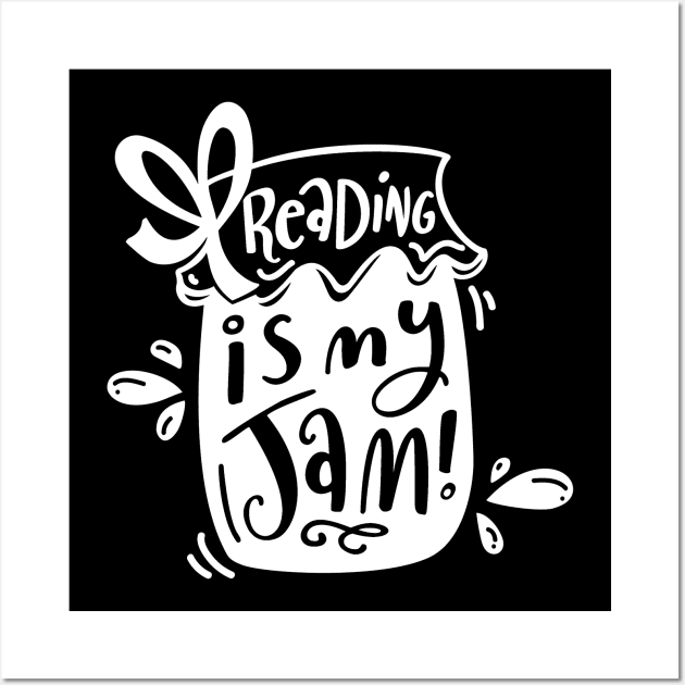 reading is my jam Wall Art by visual.merch